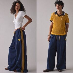 URBAN OUTFITTERS Mammoth Baggy Pants Navy and Yellow NEW